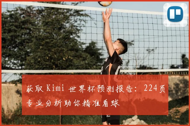 获取 Kimi 世界杯预测报告：224页专业分析助你精准看球